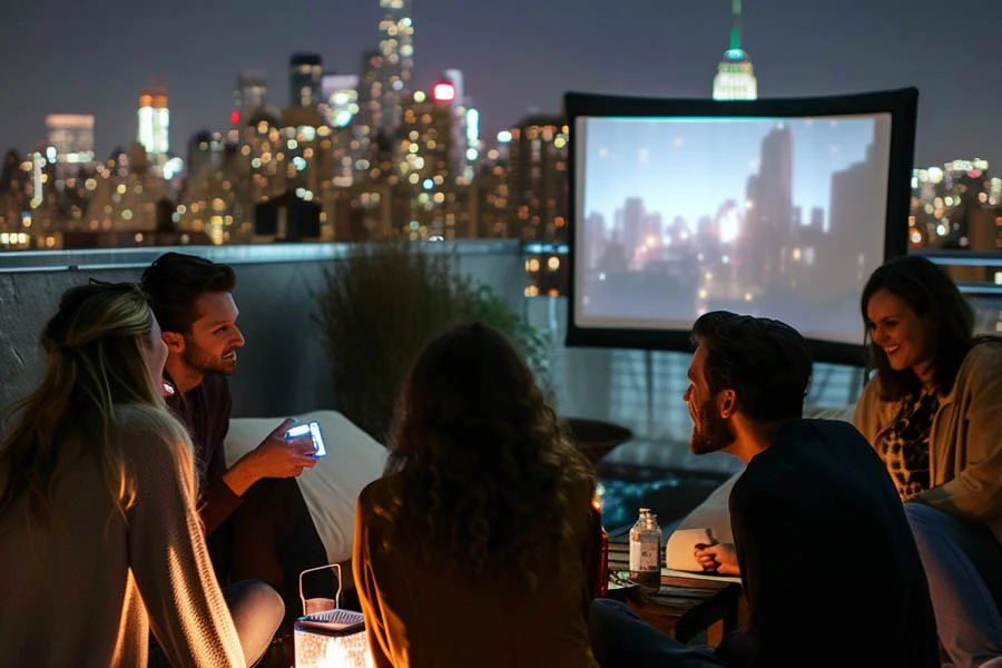 projector for movies on wall